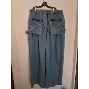 Unbranded Womens XL Wide Leg Jeans Pockets And Jacket